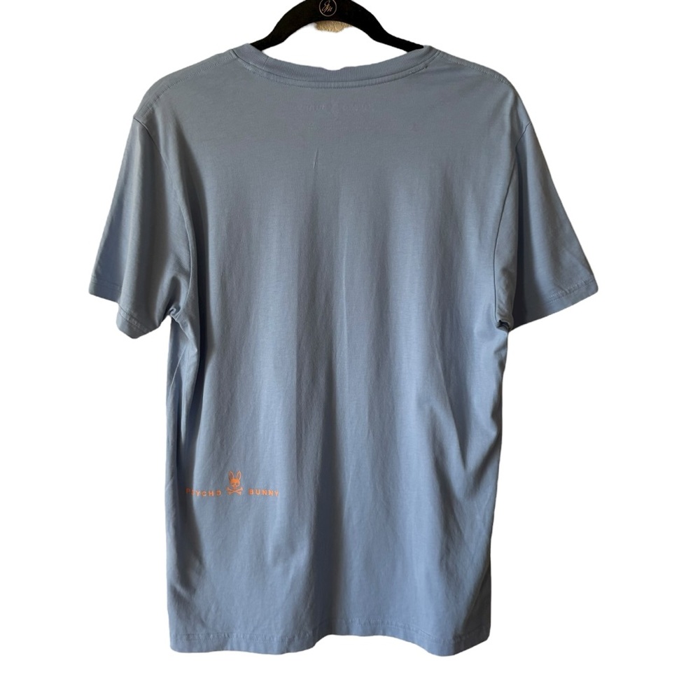 Psycho Bunny Mens Norwood Graphic Tee blue and pink size - Picture 2 of 8